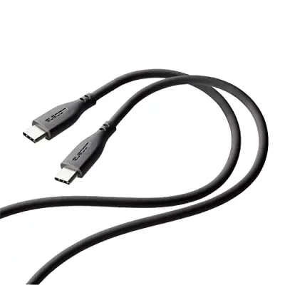 エレコム Type-C to type-C ケーブル (USB PD対応) 最大60W出力 シリコン素材 柔らかく、なめらかな手触り 【 送料無料