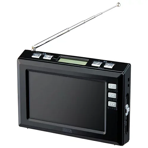 ヤザワ TV03BK ブラック 4.3インチディスプレイ ワンセグTV+ラジオ TV03BK
