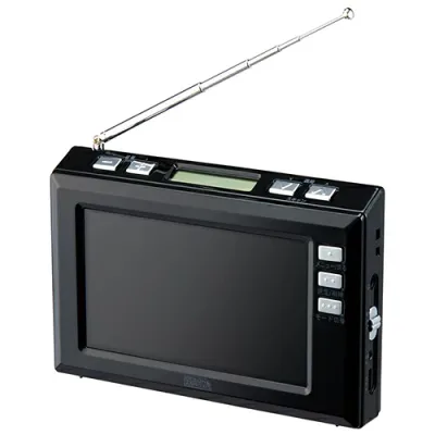 ヤザワ TV03BK ブラック 4.3インチディスプレイ ワンセグTV+ラジオ TV03BK