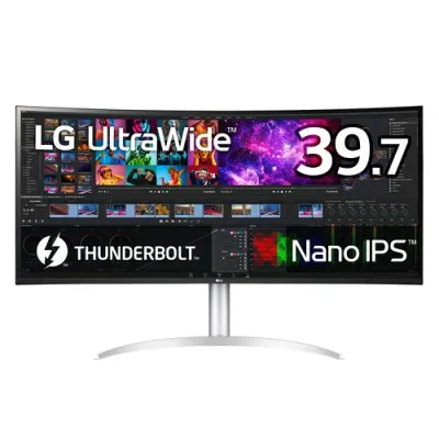 【長期保証付】LGエレクトロニクス LG 40WP95C-W LG UltraWide 39.7型 5K2Kウルトラワイド曲面ディスプレイ デイジーチェーン対応 40WP95CW