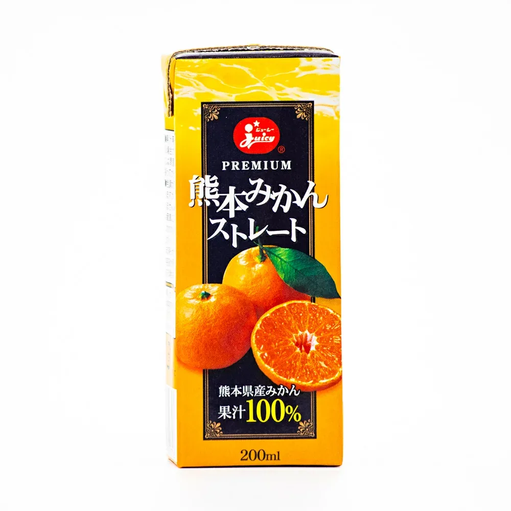 ミカンジュース ジューシー 熊本みかんストレート100% みかんジュース 100% ストレート 無添加 無香料 【200ml紙×24本入】