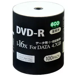 磁気研究所 データ用DVD-R 16倍速 100枚 エコ仕様 シュリンクパック(DR47JNP100_BULK)