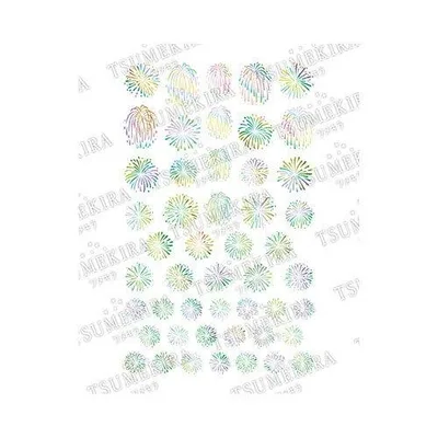 イングカワモト TSUMEKIRA(ツメキラ) ネイルシール(ジェル専用) es 花火 レインボー ES-FIW-003 (2155717)