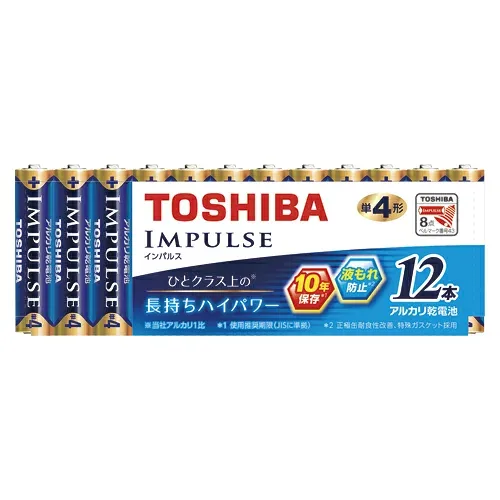 TOSHIBA 東芝 アルカリ電池単4形12本パック LR03H 12MP