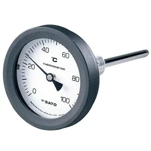 佐藤計量器製作所 バイメタル式温度計 2086-00 0〜50℃ 50mm BM-T-75P 1セット