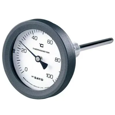 佐藤計量器製作所 バイメタル式温度計 2086-00 0〜50℃ 50mm BM-T-75P 1セット