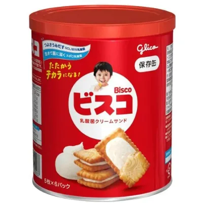 【3セット】グリコ ビスコ 保存缶 30枚(5枚×6パック)【Y倉庫】