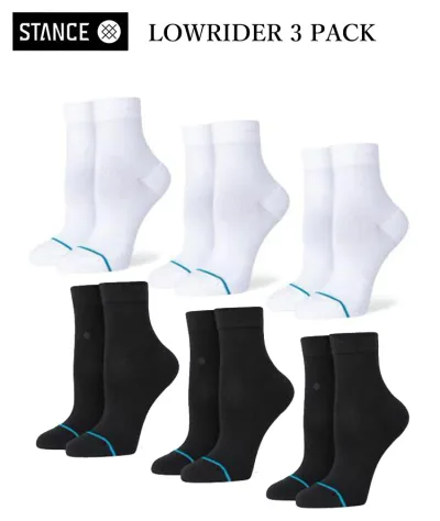 【2カラー】STANCE SOCKS LOWRIDER スタンス ソックス 3足セット ローライダー メンズ レディース ユニセックス 靴下 ストリート スケーター スケート バスケット lowrider3pack ワンポイント 無地