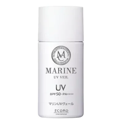 マリンUVヴェール 30g SPF50/PA++++【日焼け止め UVミルク UVケア 化粧下地 紫外線対策 ミルクタイプ 顔用 ボディ用 持ち運び便利 エコロインターナショナル】