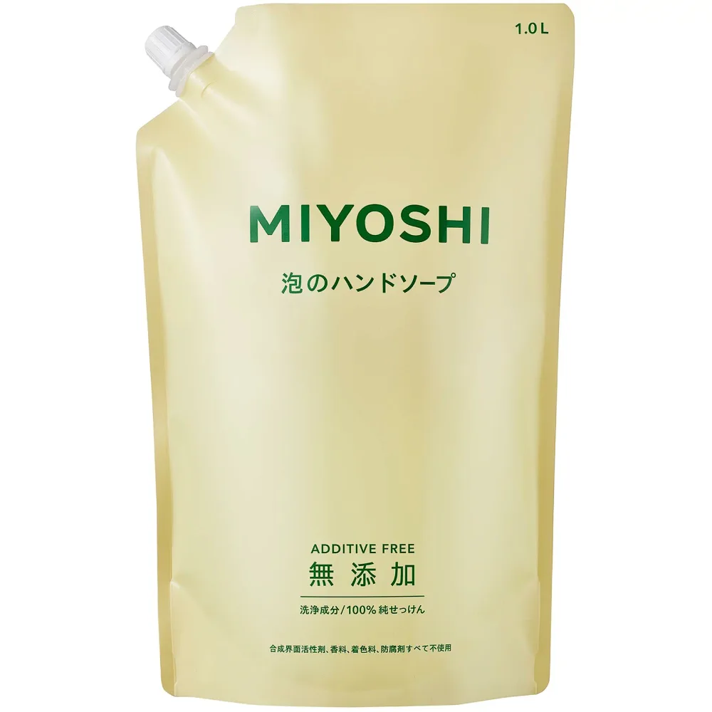 MIYOSHI 無添加 泡のハンドソープ 詰め替え リフィル 1.0L