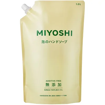 MIYOSHI 無添加 泡のハンドソープ 詰め替え リフィル 1.0L