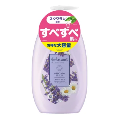 ジョンソンボディケア ドリーミーアロマミルク 500ml ラベンダーとカモミールの香り ボディクリーム ボディミルク ローション ポンプ 保湿 【大容量】