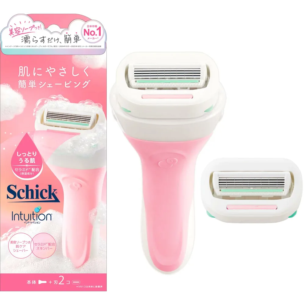 Schick(シック) イントゥイション しっとり肌 ホルダー(刃付き+替刃1コ入) 女性用 カミソリ