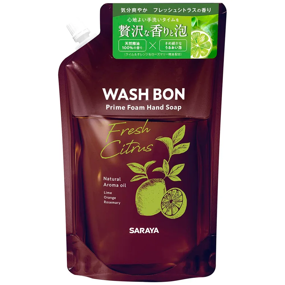 サラヤ ウォシュボンプライムフォーム フレッシュシトラス詰替 500ml