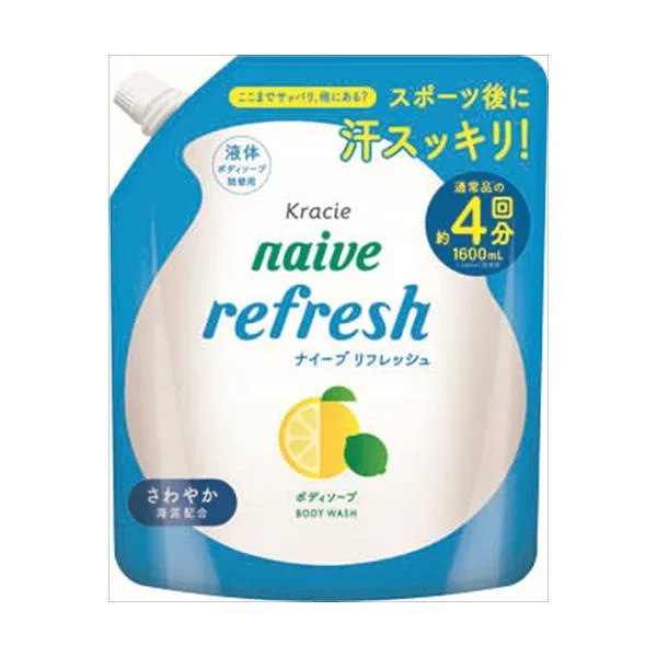 4901417169761 【6個入】 ナイーブ リフレッシュボディ詰替1.6L【キャンセル不可】