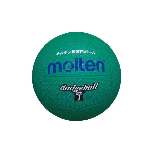 (LINEクーポン有)モルテン molten D1G ドッジボール 緑 1号 ドッヂボール ハンドボール レクリエーション 小学校低学年用 スポーツ 教育用 ゴム製