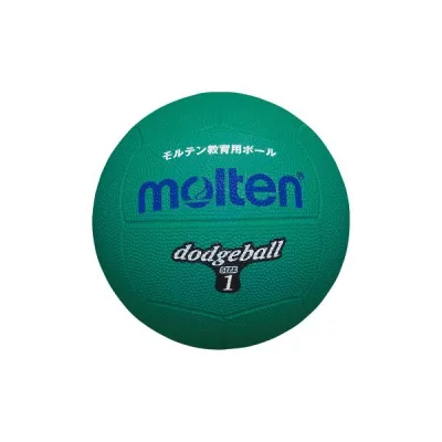 (LINEクーポン有)モルテン molten D1G ドッジボール 緑 1号 ドッヂボール ハンドボール レクリエーション 小学校低学年用 スポーツ 教育用 ゴム製