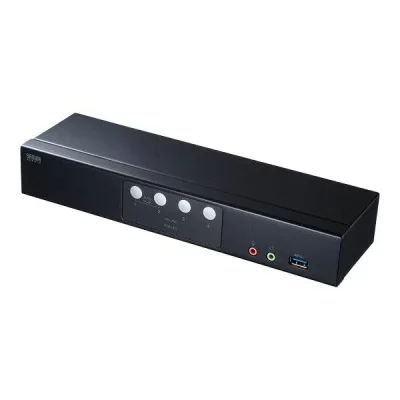 (LINEクーポン有)サンワサプライ SW-KVM4HDPU DisplayPort対応パソコン自動切替器 4:1 SWKVM4HDPU