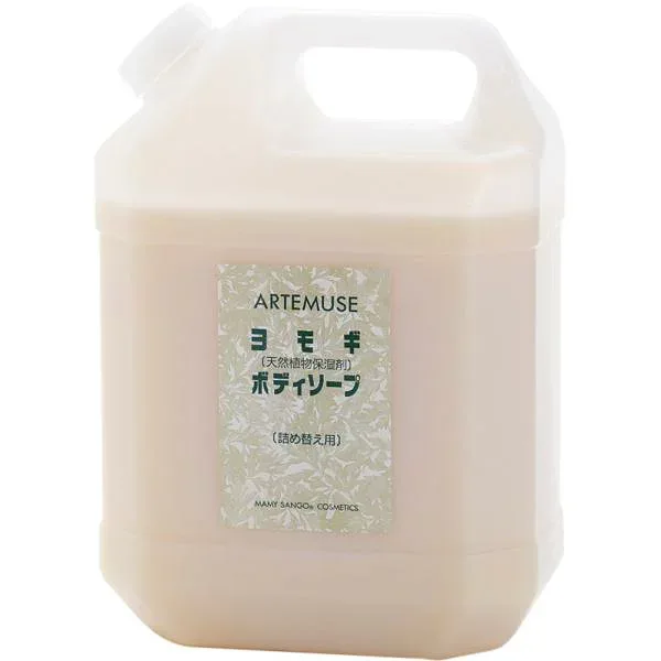 よもぎボディソープ/詰替用4L(三興物産)C321 高級皮脂酸全身用液体石鹸・無着色
