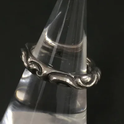 Chrome Hearts クロムハーツ SV925 6g スクロールバンド リング 指輪 10号 シルバー/CR0003【中古】