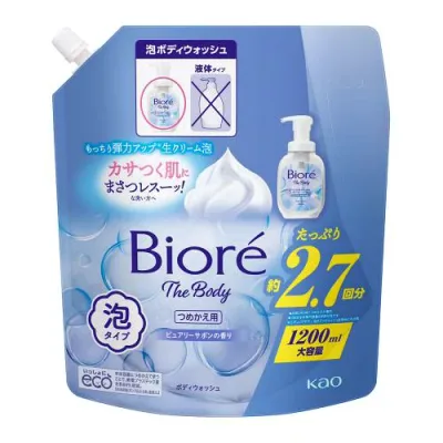 花王 ビオレ ザ ボディ 泡タイプ ピュアリーサボンの香り つめかえ用 1200ml