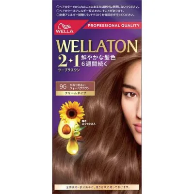 Wella ウエラトーン 2+1 白髪染め クリームタイプ 9G かなり明るいウォームブラウン 鮮やかな髪色6週間続く 医薬部外品