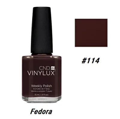 【最大3%OFF】 CND VINYLUX バイナラクス カラーポリッシュ Fedora 114 ウィークリーポリッシュ 15ml CND 速乾性 マニキュア ウィークリー セルフネイル ネイルグッズ long wear ベースコート不要 新品 【送料無料】