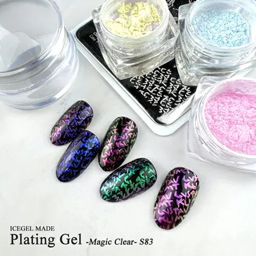 【最大3%OFF】 アイスジェル ICE GEL A BLACK プレーティングジェル 3g S83 マジッククリア ペインティングジェル クリア スタンプアート用ジェル スタンピングネイル ネイルアート ソフトジェルタイプ ワイヤーネイル ネイルデザイン セルフネイル 新品 送料無料