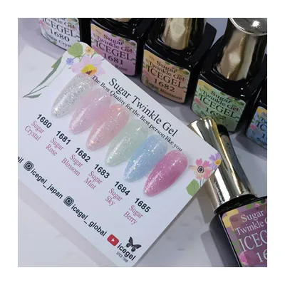 【最大3%OFF】 ICE GEL A BLACK シュガートゥインクルジェル 9ml 【6種からご選択】 1680-1685 ジェルネイル ネイルアート ネイルデザイン セルフネイル ネイルグッズ ネイルツール パステル クリアカラー グリッター カラージェル ネイルサロン アイスジェル 新品 送料無料