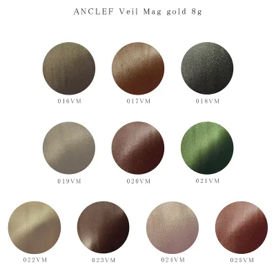 【最大3%OFF】 アンクレ ANCLEF Veil Mag gold 8g 【10色からご選択】 016VM-025VM ヴェールマグ ゴールド カラージェル ソフトジェル ソークオフ ジェルネイル セルフネイル 極小 マグネットパウダー マグネット オーバル マグネットジェル 簡単 時短 新品 送料無料
