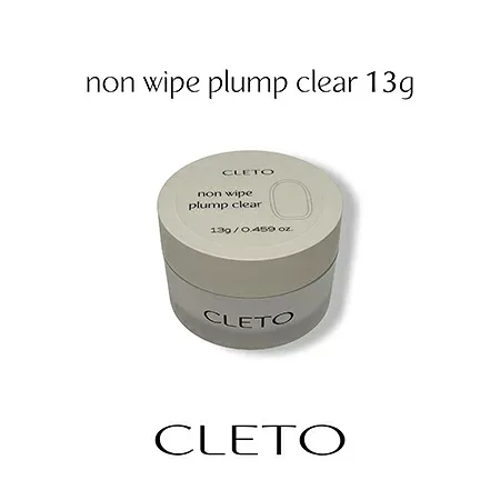 【最大3%OFF】 クレト CLETO ノンワイププランプクリア 13g セミハードジェル クリアジェル 拭き取り不要 ノーワイプ ホイップ 硬化熱軽減 パーツ固定 ミラーネイル 高さ出し 透明感 ジェルネイル セルフネイル ネイルアート LED UV サロン ネイル用品 新品 送料無料