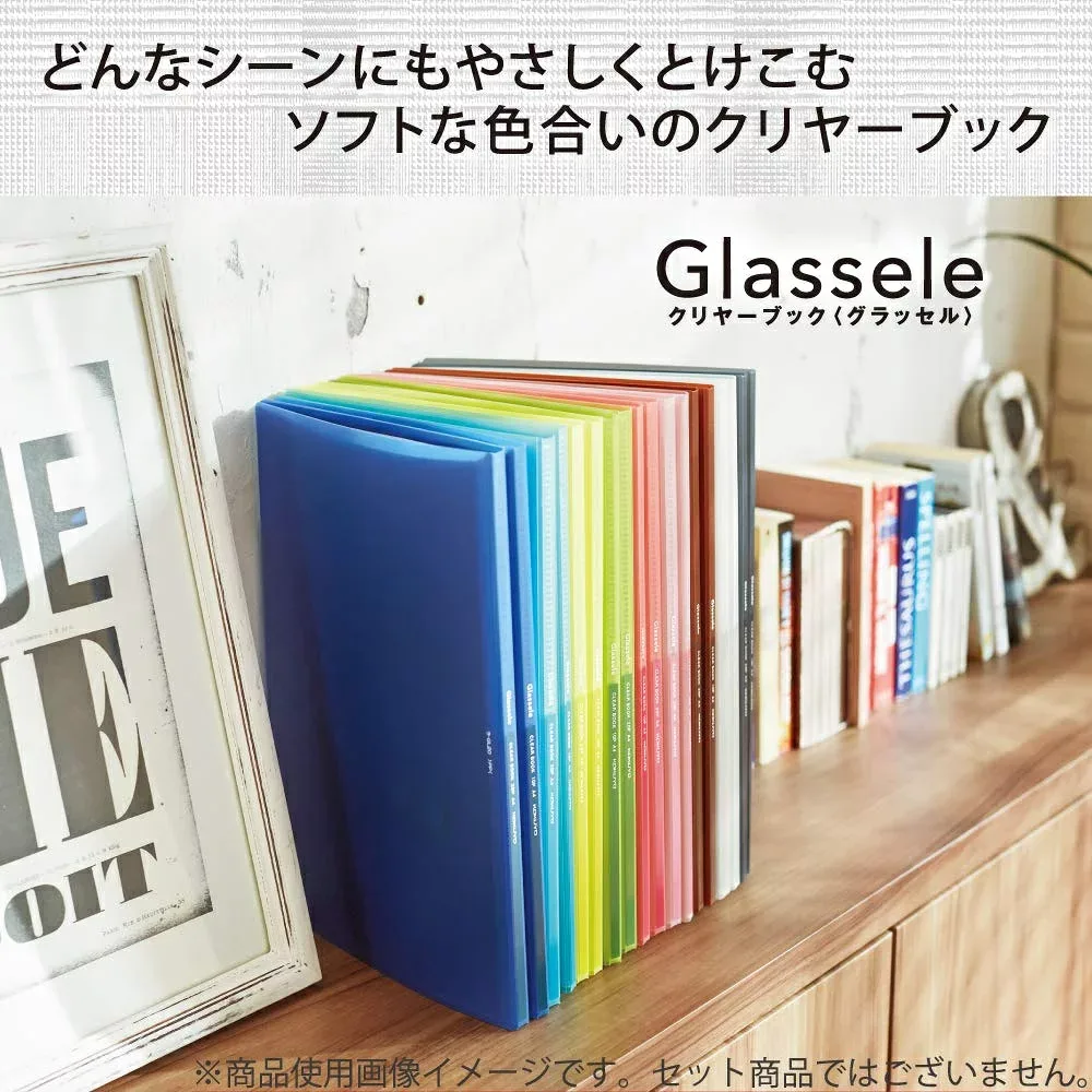 コクヨ クリヤーブック<Glassele>(固定式)A4・60枚W ラ-GL60W