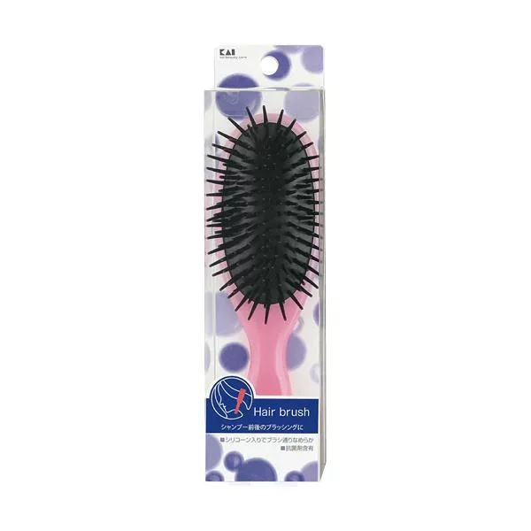 (まとめ)貝印 ポリヘアブラシ HL-0012 1本 【×5セット】