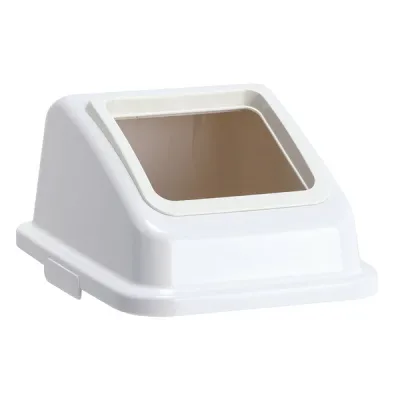 テラモト エコ分別カラーペール W35 フタ 白 オープン プラスチック (本体別売り)
