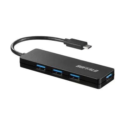 バッファロー USB3.1(Gen1)TypeC バスパワーハブ 4ポート ブラック BSH4U120C1BK 1個