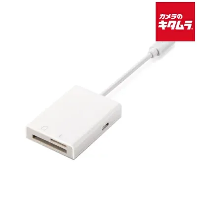 ELECOM MR-LC201WH Lightning Card Reader White