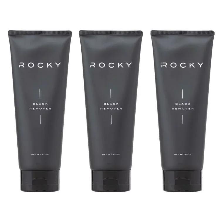 【3個セット】 ロッキー ブラックリムーバー 除毛クリーム 200g ×3個 ROCKY 保湿 スキンケア 薬用炭配合 毛穴スッキリ 低刺激 簡単脱毛 メンズ 男性向け 身だしなみ おしゃれ エステ ひげ わき毛 手 足 背中 胸毛 すね毛 プレゼント ギフト 誕生日 記念日 送料無料