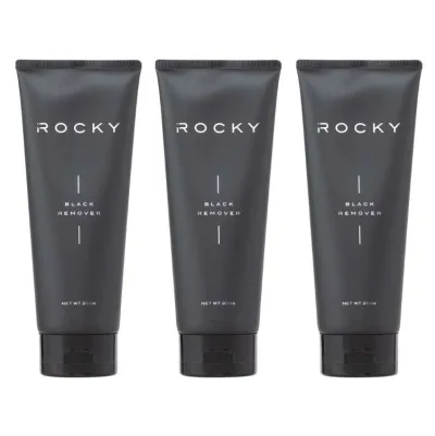 【3個セット】 ロッキー ブラックリムーバー 除毛クリーム 200g ×3個 ROCKY 保湿 スキンケア 薬用炭配合 毛穴スッキリ 低刺激 簡単脱毛 メンズ 男性向け 身だしなみ おしゃれ エステ ひげ わき毛 手 足 背中 胸毛 すね毛 プレゼント ギフト 誕生日 記念日 送料無料