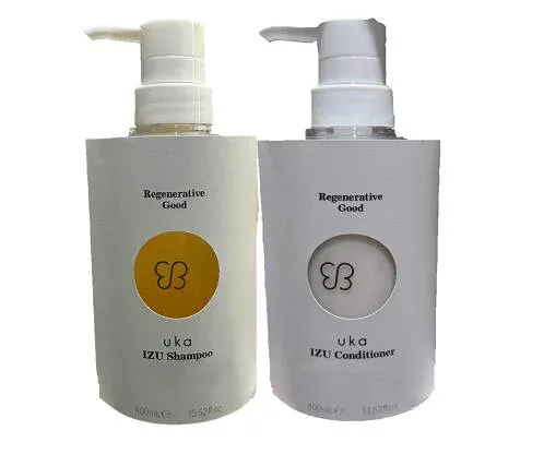 【セット】ウカ uka IZU シャンプー・コンディショナー グラマラス ナイティナイト 各400ml for damaged hair フォーダメージヘア