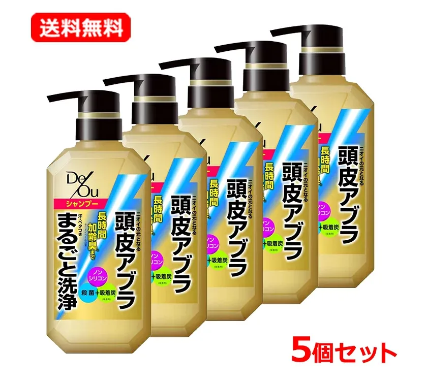 【送料無料・5個セット】【ロート製薬】デ・オウ薬用スカルプケアシャンプー 400ml 本体×5セット【デオウ】DeОu ニオイ対策 頭皮アブラノンシリコン ベタつく皮脂 毛穴 ニオイベール効果クレンジング 頭皮悩み【医薬部外品】