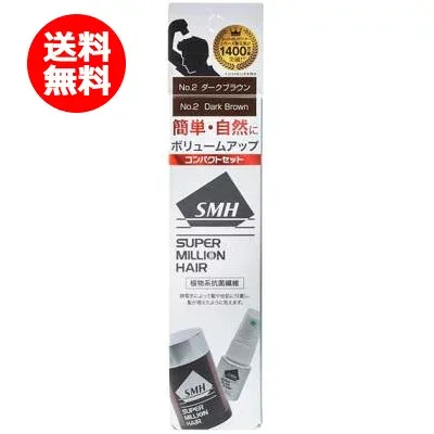 【送料無料】 RUANスーパーミリオンヘアーコンパクトセットNo.2 ダークブラウン 10g+15mL 自然簡単 【ルアン株式会社】