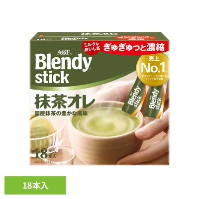 「ブレンディR」 スティック 抹茶オレ18本 コーヒー カフェオレ ブレンディ スティック インスタント 粉 抹茶 ミルク AGF