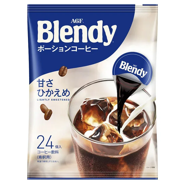 AGF「ブレンディ R」ポーションコーヒー 甘さひかえめ 24個(濃縮) 牛乳 ブレンディ blendy ポーション コーヒー 個包装 カフェオレ コーヒーポーション 濃縮 エージーエフ AGF