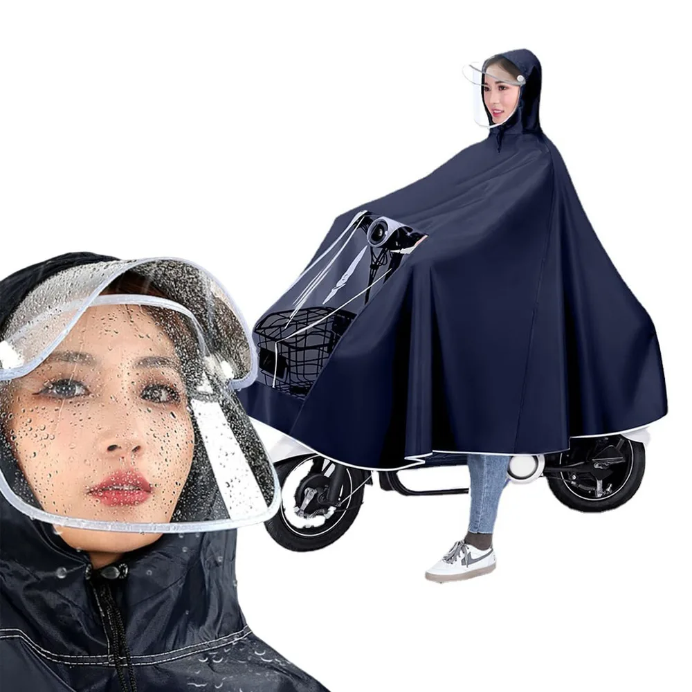 自転車 バイク用 フルボディレインコート ポンチョ