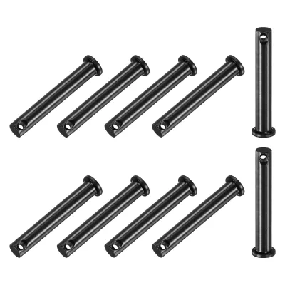M METERXITY 10個入りシングルホールクレビスピン、M8x50mm炭素鋼フラットヘッドクレビスピン、機械リンケージ/固定部品/船舶リギング用、リンクヒンジピン再利用