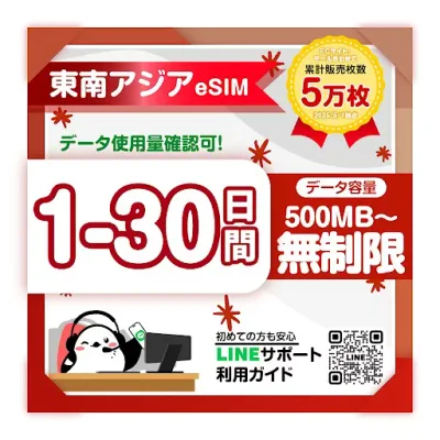 【東南アジアesim】タイ ベトナム シンガポール マレーシア インドネシア 1日 2日 3日 4日 5日-30日間プラン 高速データ 500mb-3gb 無制限 プラン選べる 即日発行 サポート 簡単設定 旅行 出張 プリペイドesim 有効期限90日