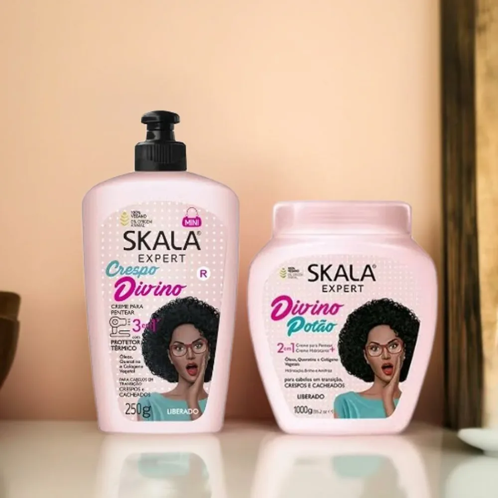 プレゼント付き!Skala Expert ディヴィーノ ヘアケアセット CRESPO DIVINO HAIR SET カールヘア用 シャンプー スタイリングクリーム パーマ毛 カール毛