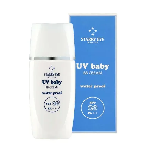 NEW スタアリィアイ BBメイクベース 33g 化粧下地 日焼け止めゲルクリーム SPF20+ /PA++ Starry Eye UV Baby BB cream Water proof, Non-chemical