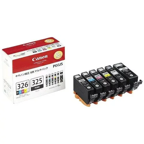 【最大1000円OFFクーポン配布中】【キヤノン純正インク】インクタンクBCI-326 5色 BK/C/M/Y/GY + BCI-325 マルチパック BCI-326+325/6MP
