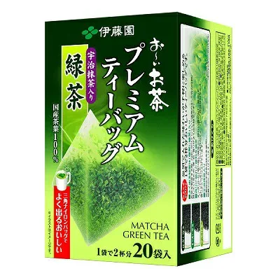 伊藤園 おーいお茶プレミアムティーバッグ 宇治抹茶入り緑茶 箱(1.8g×20バッグ) ×8個